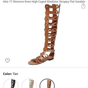 Knee high gladiator sandals